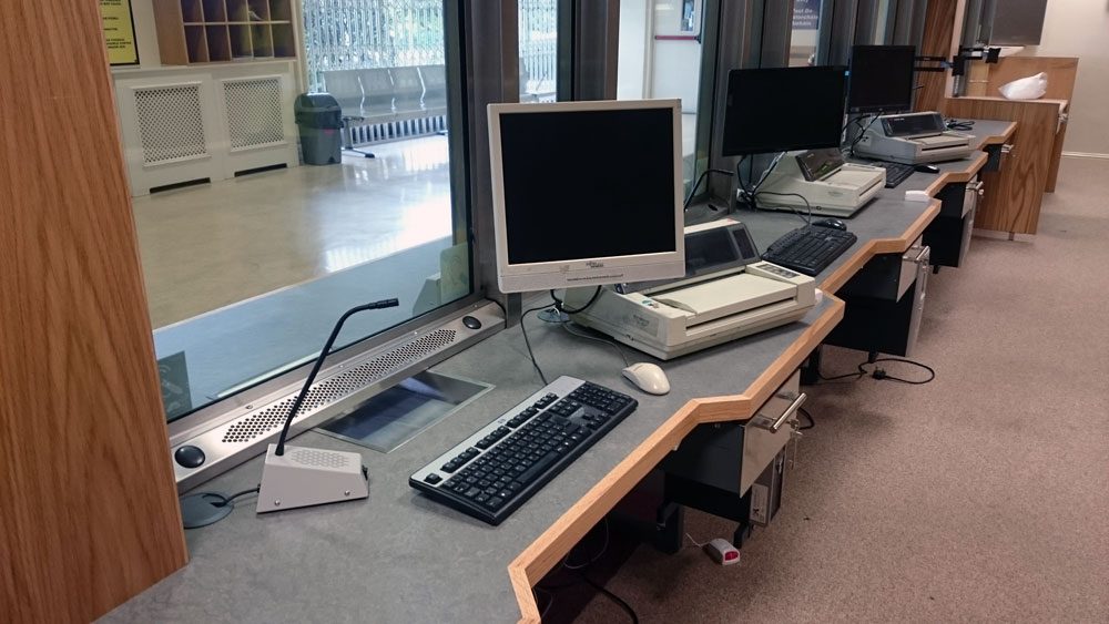 Banking hall security counter 09