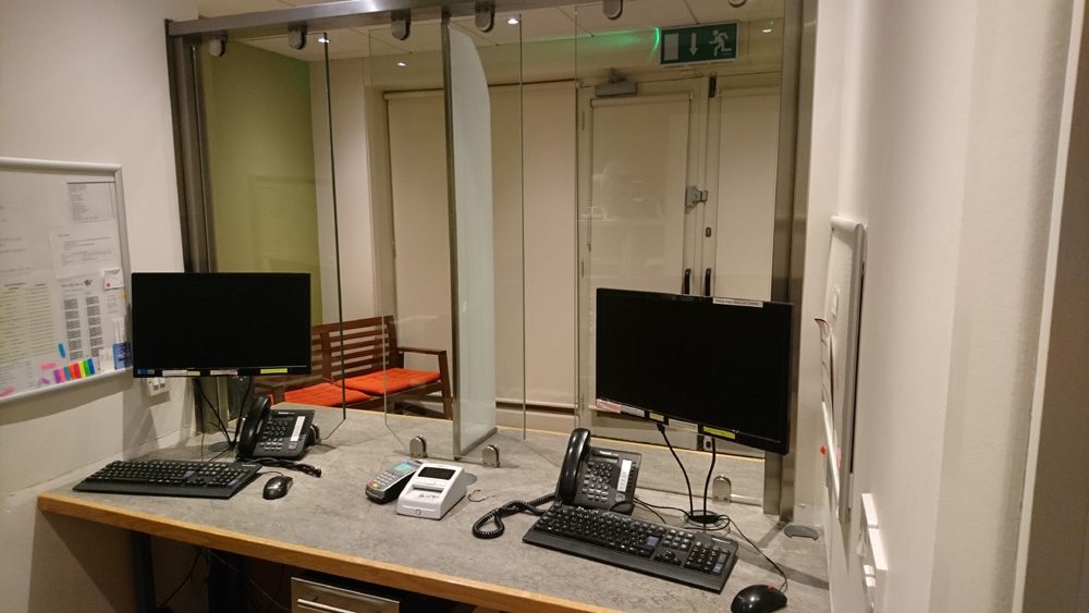 Reception counters 31