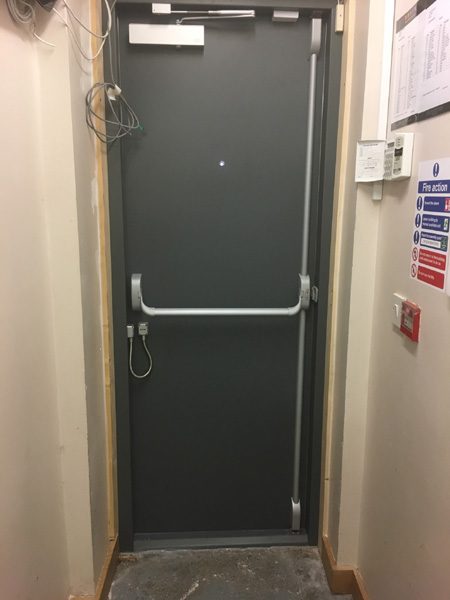 Steel security door 66