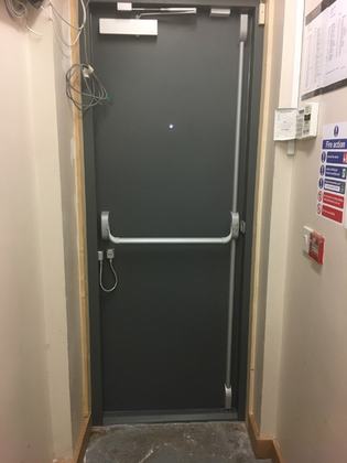 Steel security door 66