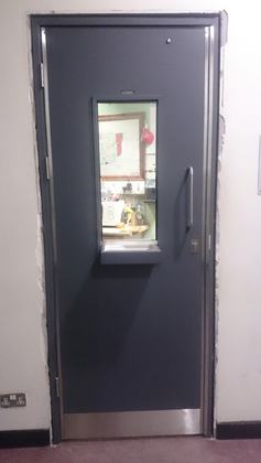 Steel security door 46